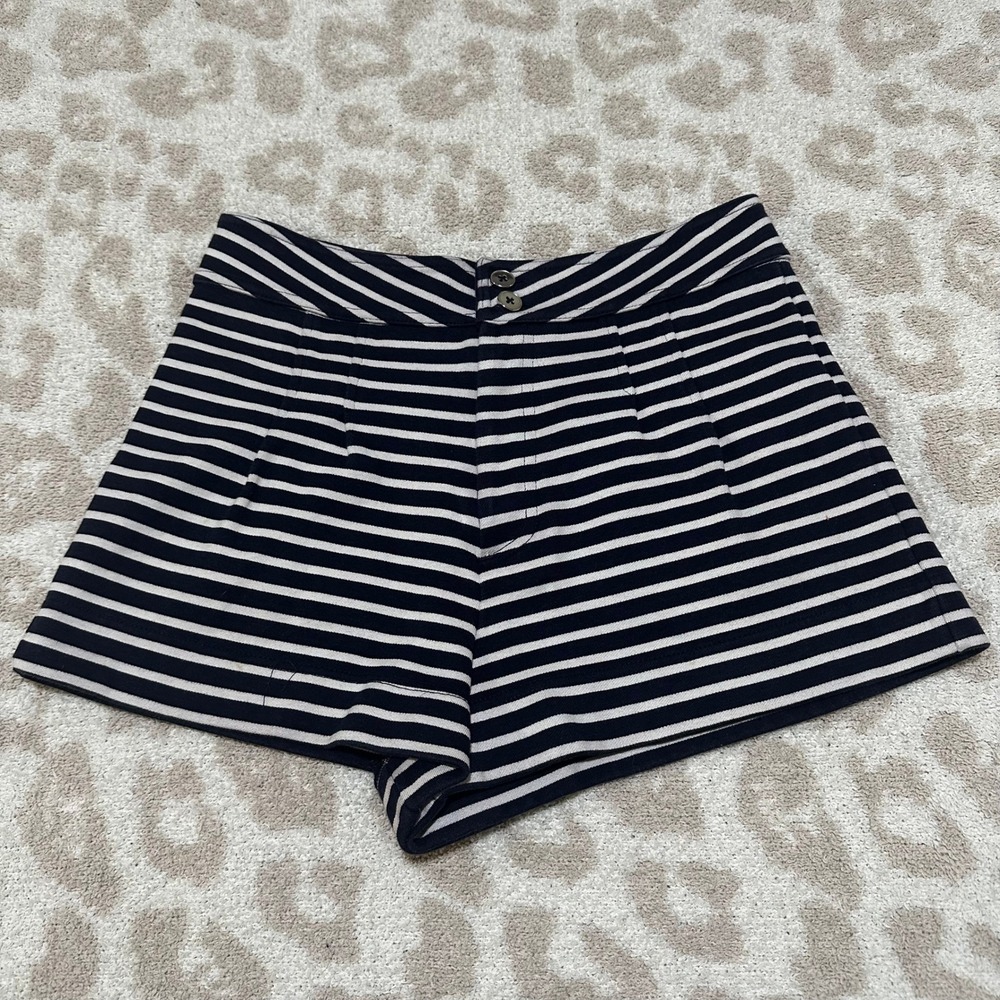 Marc by Marc Jacobs Striped Shorts Navy Blue White Size 4